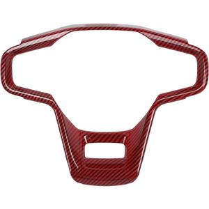 RAZPOY Center Console Trim Cover Interior Accessories Compatible with Ford Bronco 2021-2026, Red Carbon Fiber (Not for Bronco Sport)
