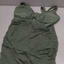 Blooming Jelly Women One Piece Swim Dress Tummy Control Swimsuits Slimming Mesh Sheer Sarong Wraps Bathing Suit (X-Large, Army Green)