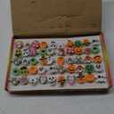 50 Pcs Halloween LED Glow Ring, Light Up Toys Glow in the Dark Birthday Halloween Party Favors Decorations Supplies for Adults Flash Finger Rubber Rings 8 Shape Ghost Pumpkin Skeleton Spider Bat