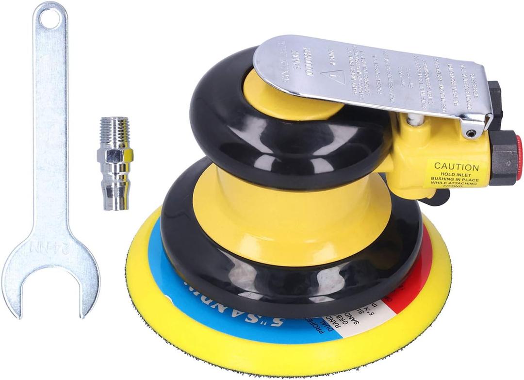 Garosa Pneumatic Polisher Air Angle Grinder Buffer Air Sander 10000RPM Grinding Sanding Machine for Wood Metal Fiberglass Variable Speed Grinding Sanding Tools 5 inches