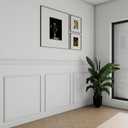Colingmill 3 Set Accent Wall Molding Kit Premade Wainscoting Panels Wall Molding Peel and Stick Panel White Pre Cut Trim for Walls Picture Frame Molding for Home Decoration(31.5x31.5 Inch)