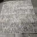 83"x 60" Rectangular Rug, Grey and brown Streak pattern