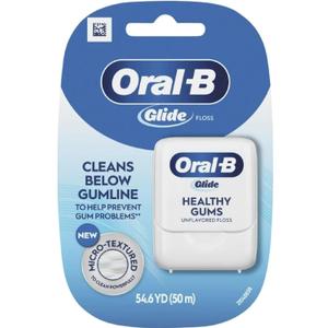 Oral-B Glide Healthy gums, unflavored floss 50M (Pack of 6)