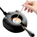 Electric Wax Seal Stamp Warmer,Black Electrice Sealing Stamp Warmer Melter for Melting Wax Seal Beads Sticks with Spoon, Stirring to Do DIY Craft (Black)