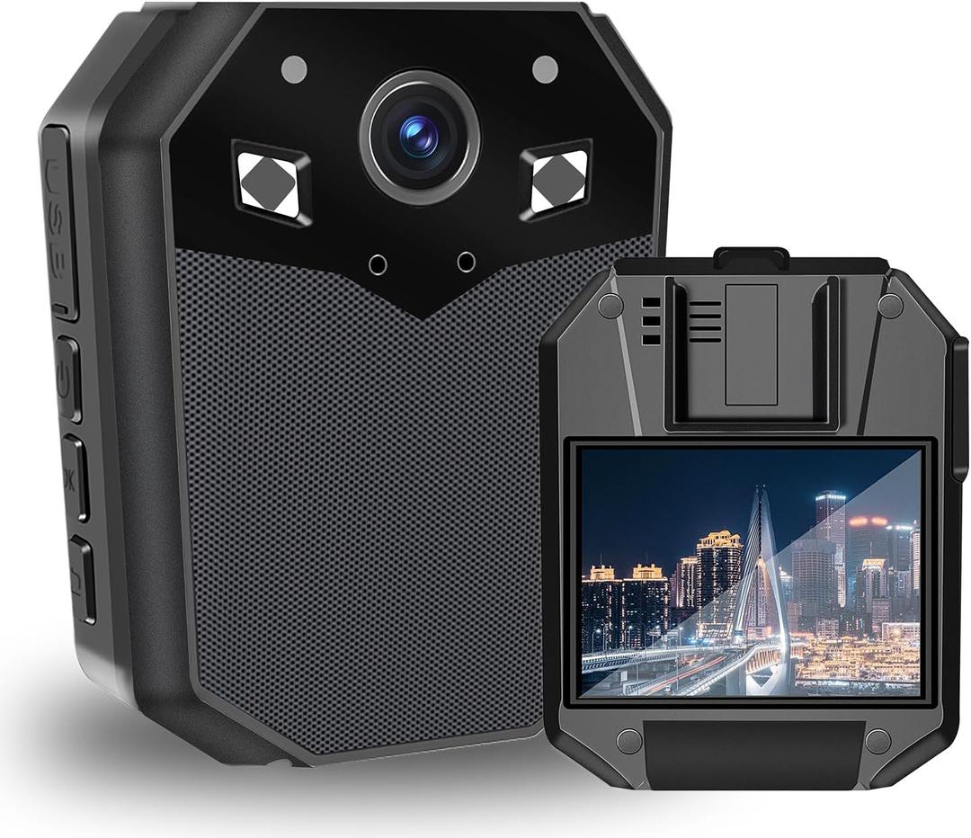 Body Camera, Mini Body Camera with Audio and Video Recording, Police Body Worn Cam with Night Vision, Wide Angle Lens Bodycam for Law Enforcement, Security and Outdoor Work