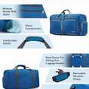 Gonex 80L Packable Travel Duffle Bag Foldable Duffel Bags for Luggage Gym Sports Camping Travelling Cycling Storage Shopping Water & Tear Resistant Deep Blue