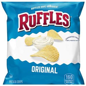 Ruffles Original Potato Chips, 1 Ounce (Pack of 40). Use by May 5 2026