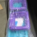 Yes4All Adjustable Workout Aerobic Exercise Step Platform Health Club Size with 4 Adjustable Risers Included and Extra Risers Options (D. Teal/Purple)