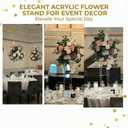 2 Pack 32'' Tall 10'' Dia. Clear Floor Vase Wedding Decoration Table Centerpiece Crystal Acrylic Flower Stand Floral Display Rack Backdrop Column for Event Dcor
