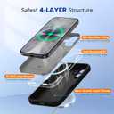 Miracase Magnetic for iPhone 17 Case, Compatible with MagSafe, Integrated Silicone Camera Control Cover, 3.0mm Thicken Shockproof Drop Protection Phone Case for 17, Black