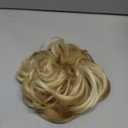 CJL HAIR Large Messy Bun Hair Piece Wavy Curly Scrunchies Synthetic Chignon Ponytail Hair Extensions Thick Updo Hairpieces for Women Dirty Blonde