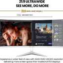 CRUA 34 Inch Ultrawide Curved Monitor, 21:9 UWQHD 3440x1440 100Hz 3800R IPS White Computer Monitors, FreeSync, Built-in Speakers, 120% sRGB, Blue Light Filter, HDMI 2.0 & DP 1.4, Wall Mountable
