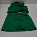 Casly Lamiit Two Piece Skirt Set for Women Sweatsuits Tennis Outfits Casual Mock Neck Sleeveless Top Elastic Short Skorts (Small, Green)