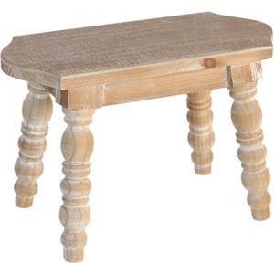 Wooden Bathroom Wood Foot Stool for Adults Kids, Bedside Step Planter Stool for Kitchen(Natural)