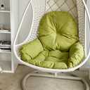 Swing Egg Chair Cushion Thickened Hanging Basket Seat Cushion Washable Hammock Chair Cushion Outdoor Patio Hanging Chair Cushion Replacement (Only Cushion) (Green)