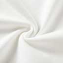 Girls Long Sleeve T-Shirt Cotton Rib-Knit Tees Toddler Stretch Basic Warm Round Neck Tops (White)