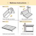 3"x26"x38" Trifold Mattress Topper, Waterproof Breathable Soft Removable Cover, Portable Mattress Pad with Carry Bag for Indoor & Outdoor Use, High Density Medium Firm Foam
