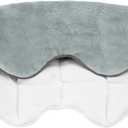 Sivio Weighted Eye Mask for Sleeping, Cooling & Cozy Reversible Blackout Sleep Mask for Women & Men, Microwave Freezable Heavy Blindfold for Migraine, Travel, Meditation, Mothers Day Gift 0.55lb, Grey