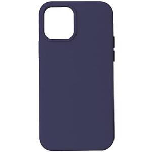 Liquid Silicone Gel Rubber Case Thin Hard Slim Soft Microfiber Lining Cover for iPhone 12 Mini (5.4") (Midnight Blue)