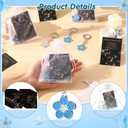 60 Sets Funeral Favors for Guests Forget Me Not Flower Keychain and Prayer Card Sympathy Gifts for Memorial Party Remembrance