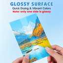 400 Sheets Glossy Photo Paper, 4in x 6in Inkjet Photo Printer Paper, Picture Paper for Photos, Calendars, Brochures, Cards, Menus(180gsm / 48lb)
