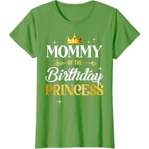 Daddy of The Birthday Princess Girl Party Matching Family TShirt, Medium