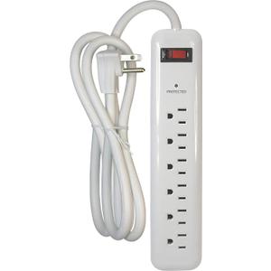 Prime Wire and Cable PB802126 6-Outlet Household Electronics Surge Protector with 14/3 SJT 8-Feet Cord