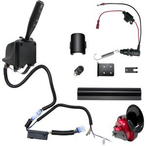 Golf Cart Turn Signal Kit for Club Car Precedent and Tempo,9-Pin Plug Upgrade Replaces Wiring Harness Kit with Horn Brake Light Switch,12V Plug and Play Time Delay Brake