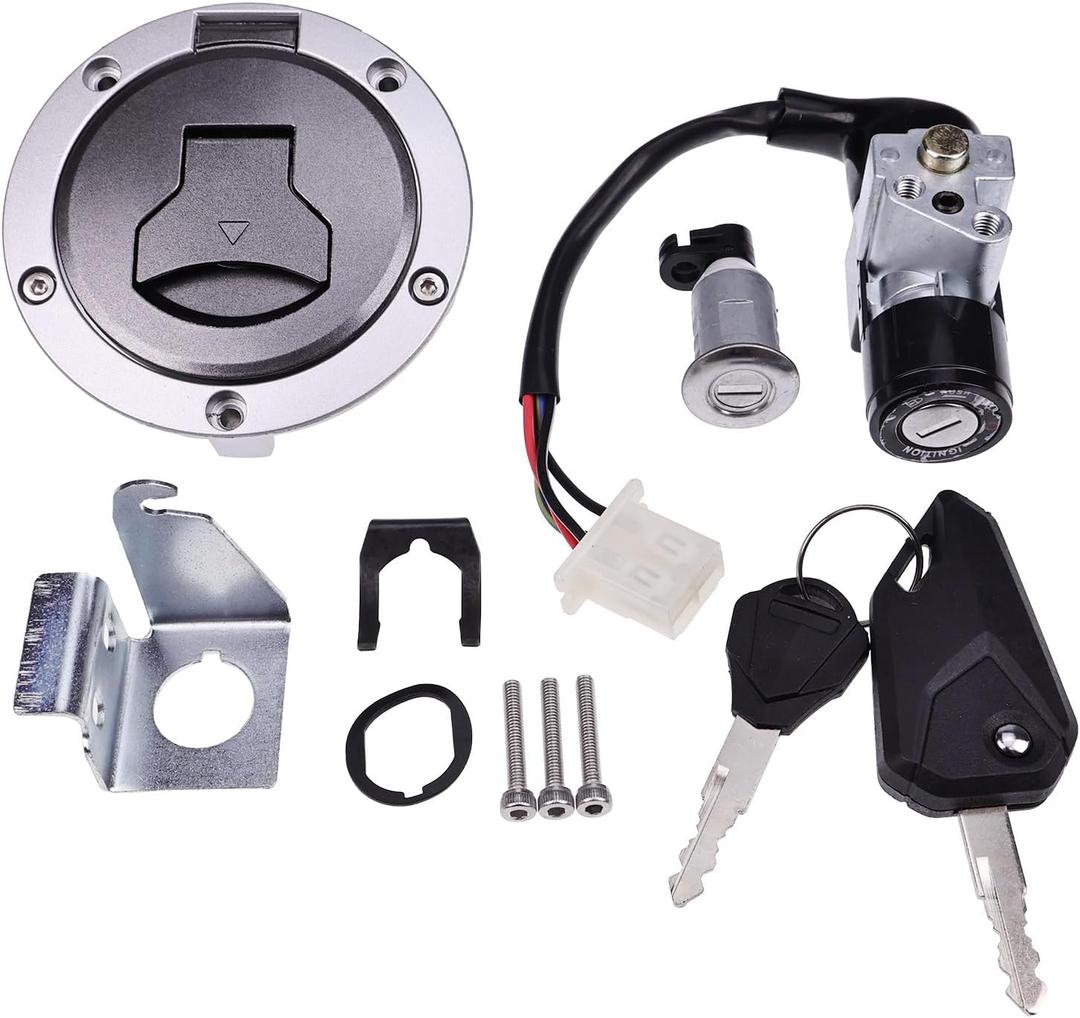 AIVWUMOT Ignition Switch Fuel Gas Cap Key Lock Set 35010-K26-B03 Compatible with HONDA Grom MSX125 M2 & M3 35010-K26-B02