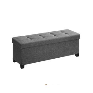 SONGMICS Storage Ottoman Benc,Dark Grey