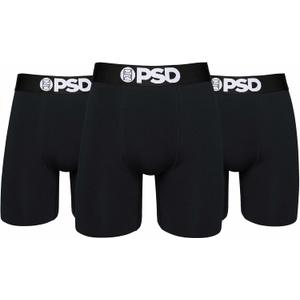 PSD Underwear Mens Boxer Briefs - Solid Basics, Standard Length Pack & Singles, Soft & Breathable Boxer Briefs for Men (XX-Large, Black 3-pack)