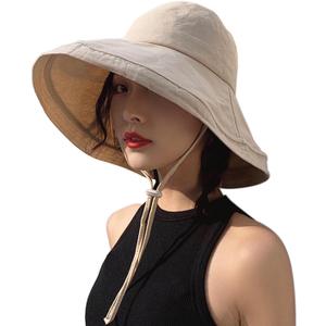 Wide Brim Bucket Hat - UPF50+ Protection Travel Beach Sun Hat with Semi-Rigid Adjustable Foldable Brim