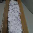 5ft Unlit Artificial Slim Pencil Christmas Tree with Metal Stand White