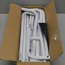 Wedding Welcome Sign Stand, Welcome to our Wedding Sign Holder, White Easel Stand for Sign Poster With Design Bundle & Ground Stakes & Leather Sign Hanging Straps, Linen Sign Stand for Wedding Decor