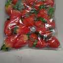 24pcs Realistic Artificial Strawberries Decorative Fruit Models Plastic for Home Store Event Education