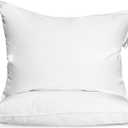 Hotel Feather and Down King Size Bed Pillow Set (2 Pack)