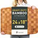 Extra Large Bamboo Wooden Cutting Board Wood Cutting Boards for Kitchen, 23.5"L x 18"W
