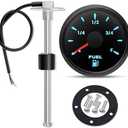 ARTILAURA Fuel Sending Unit and Gauge Kit, 240-33ohms 14" (350mm) Boat Marine Fuel Tank Sender Stainless Steel Gas Sensor for Car Truck Vehicle (Black)