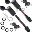 AC-DK 2 Pack Trailer Hitch Locks, 1/2" Dia 3-1/2" Long Pin, Fits Class I,II Receiver, 6 Keys,10 O-Rings,2 Safety Clips,Anti-Theft,WaterproofKeyed Alike Hitch Pin Lock for Tow Truck,Bike, Car, Boat