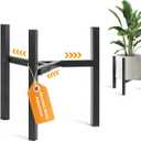 Plant Stand Indoor Adjustable, Metal Modern Indoor Plant Stand, Heavy Duty Plant Stands Outdoor Corner, Stable Plant Holder, Fits 8 to 12 Inches Pots, Black, 1 Pack, Pot & Plant Not Included