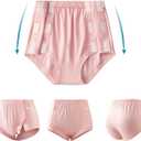 Post Surgery Tearaway Underwear for Women, Reusable Stick-On Briefs, Incontinence & Elderly Care, Hip Knee Surgery, Breathable Cotton Pink L