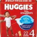 Huggies Size 4 Diapers, Little Snugglers Baby Diapers, Size 4 (22-37 lbs), 22 Count,