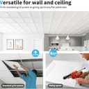 Art3d 12-Pack Square Drop Ceiling Tile 2ft x 2ft in White, PVC Ceiling Panel 24 x 24in. - Compatible with 15/16" Drop Ceiling Grid System