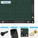 Patio 6 x 20 Fence Privacy Screen Green Commercial Grade Mesh Shade Fabric with Brass Gromment Outdoor Windscreen with Zipties