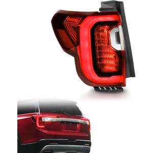 Tail Lights Assembly Compatible with GMC Acadia SL SLE SLT Denali 2020 2021 2022 2023 Chrome Bezel Rear Outer LED Taillights Left Driver Side Replacemment Replace GM2800316 84817347