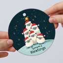 3 x Sheep Ornaments for Christmas Tree 2025 - Gifts for Sheep Lovers, Farmers, Family, Funny Farm Animal Christmas Ornaments, Gifts for Animal Lovers Women, Men, Friend