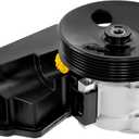 20-38771 Power Steering Pump with Pulley and Reservoir, 8mm Mounting Bolt Hole, Compatible with 1996-2001 Jeep Cherokee XJ,1997-2003 Wrangler TJ, 4.0L L6 Engine, Replaces 52087871, 55-7141, 50-7140