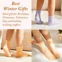 Geyoga 6 Pairs Fuzzy Socks Women Soft Fluffy Cozy Slipper Winter Warm Microfiber Plush Sleeping Socks Gifts for Valentines