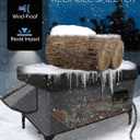 Heated Cat House for Outside Insulated in Winter,Super Large,Fully Waterproof,Adjustable Awning,Escape Door,Indoor Outdoor Cat Shelter for Feral Stray Barn Cat to Stay Warm&Dry,Black/Gray,L Size