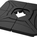 wikiwiki Compact Base 230 Lbs Offset Patio Umbrella Base Umbrella Weighted Base Water & Sand Filled Weights Plate Set, for Offset Hanging Umbrella & Cantilever Umbrella (Black)